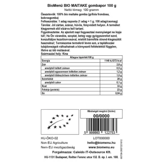 BioMenü BIO MAITAKE gombapor 100 g termékkép