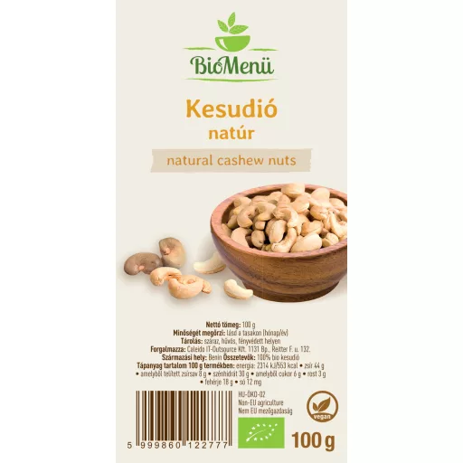 BioMenü BIO KESUDIÓ 100 g címke