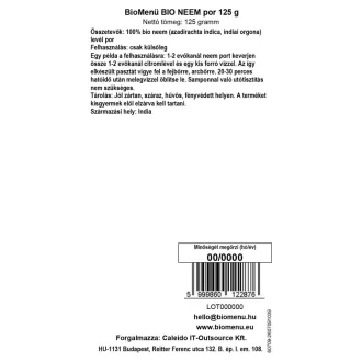 BioMenü BIO NEEM por 125 g termékkép