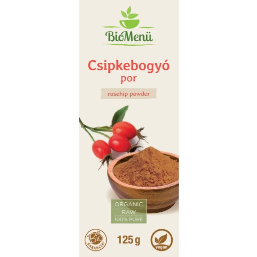 BioMenü BIO CSIPKEBOGYÓ por 125 g címke