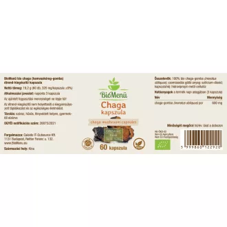 BioMenü BIO CHAGA gomba kapszula 60 db termékkép