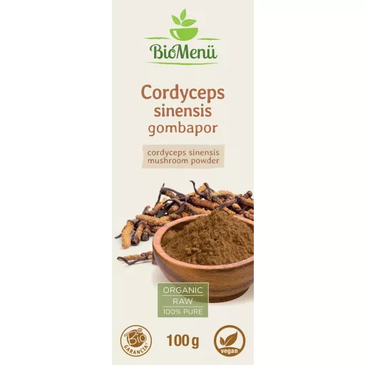 BioMenü BIO CORDYCEPS sinensis gombapor 100 g címke