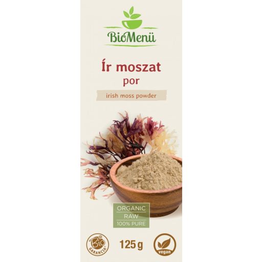 BioMenü BIO ÍR MOSZAT por 125 g címke