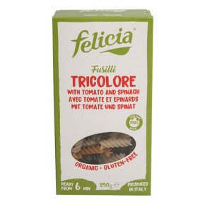   Felicia Bio rizs fusilli trikolor gluténmentes tészta 250 g