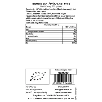 BioMenü BIO TÁPIÓKALISZT 500 g termékkép