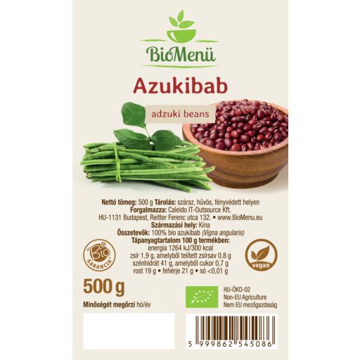 BioMenü BIO AZUKIBAB 500 g címke
