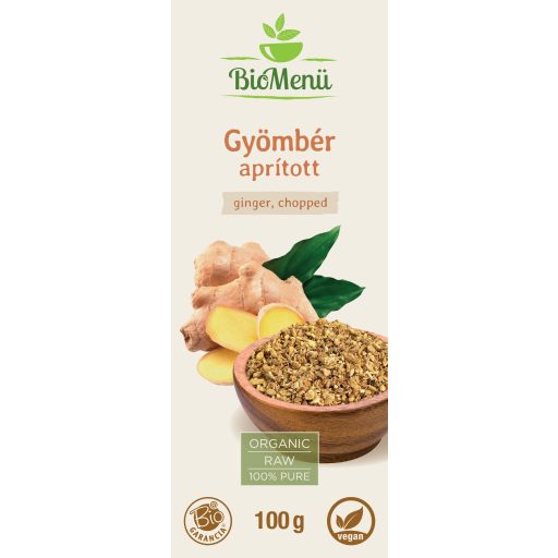 BioMenü BIO GYÖMBÉR aprított 100 g címke