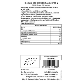 BioMenü BIO GYÖMBÉR aprított 100 g termékkép
