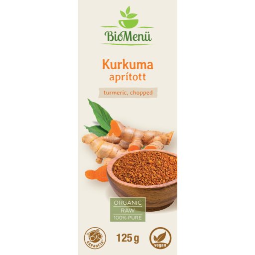 BioMenü BIO KURKUMA aprított 125 g címke