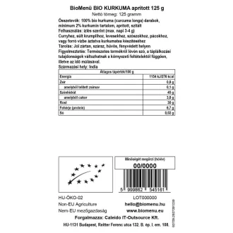 BioMenü BIO KURKUMA aprított 125 g termékkép