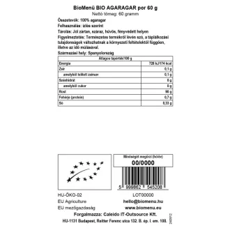 BioMenü BIO AGARAGAR por 60 g termékkép
