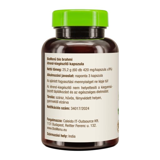 BioMenü BIO BRAHMI kapszula 60 db termékkép bal