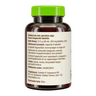 BioMenü BIO KÉK SPIRULINA ALGA tabletta 90 db termékkép