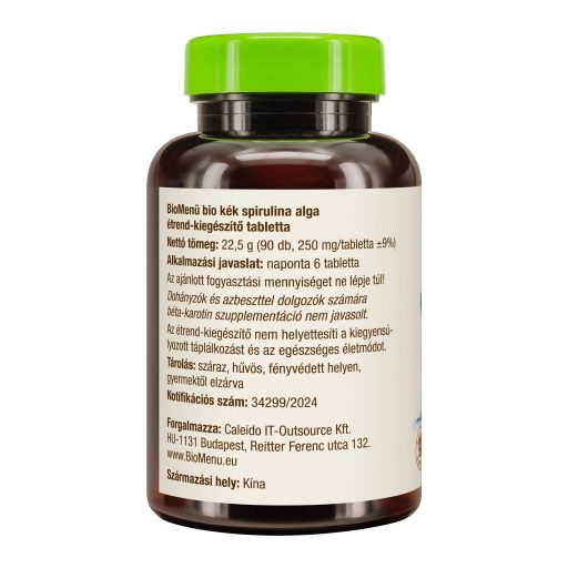 BioMenü BIO KÉK SPIRULINA ALGA tabletta 90 db