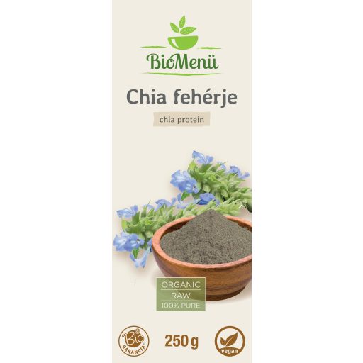 BioMenü BIO CHIA fehérje 250 g címke