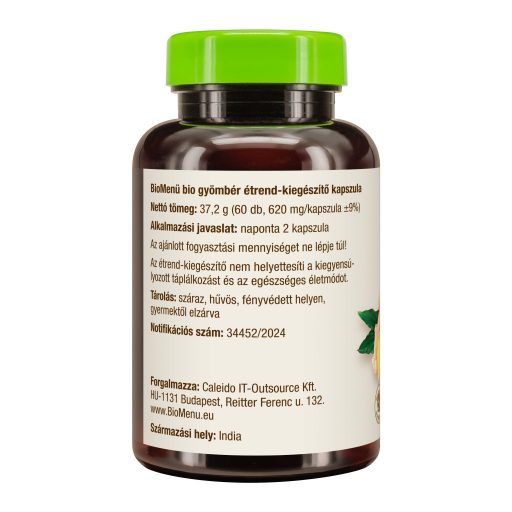 BioMenü BIO GYÖMBÉR kapszula 60 db termékkép bal