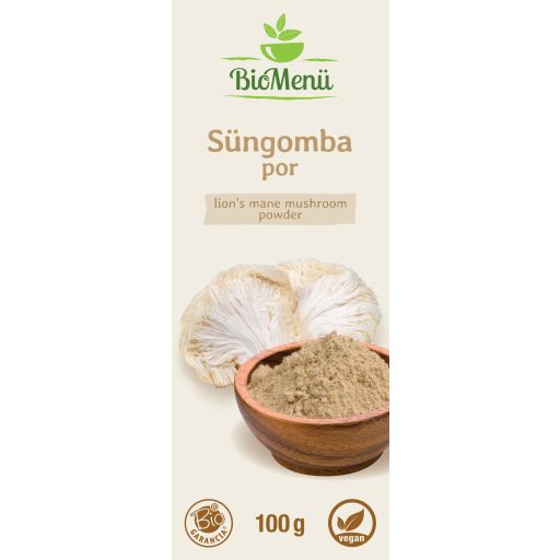 BioMenü BIO SÜNGOMBA por 100 g címke