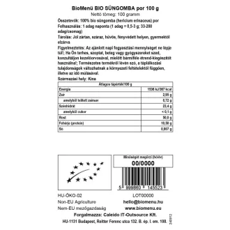 BioMenü BIO SÜNGOMBA por 100 g termékkép
