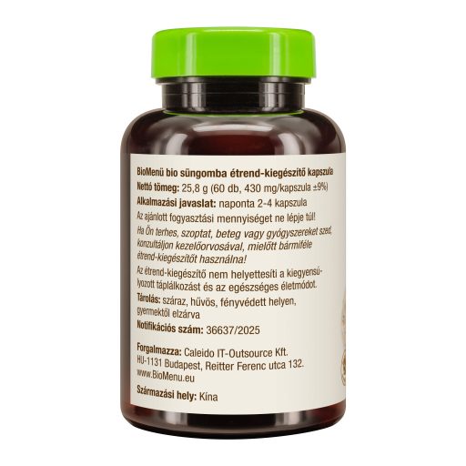 BioMenü BIO SÜNGOMBA kapszula 60 db termékkép bal