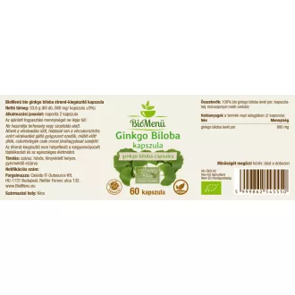 BioMenü BIO GINKGO BILOBA kapszula 60 db termékkép