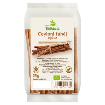 BioMenü BIO CEYLONI FAHÉJRÚD egész 25 g