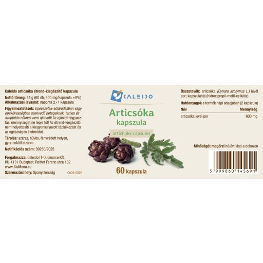 Caleido ARTICSÓKA kapszula 60 db címke