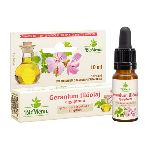 BioMenü BIO GERÁNIUM (egyiptomi) illóolaj 10 ml