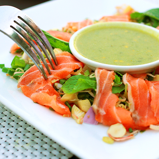 Spirulinás-wasabis dressing